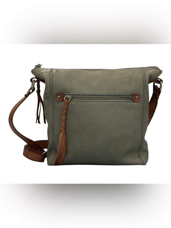 The Sak Handbags - The Sak Ashland Leather Crossbody Bag Gray Brown Tassel Boho Purse